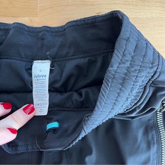 Ivivva kids girls 6 black jogger sweatpants bottoms casual pants - Picture 5 of 6